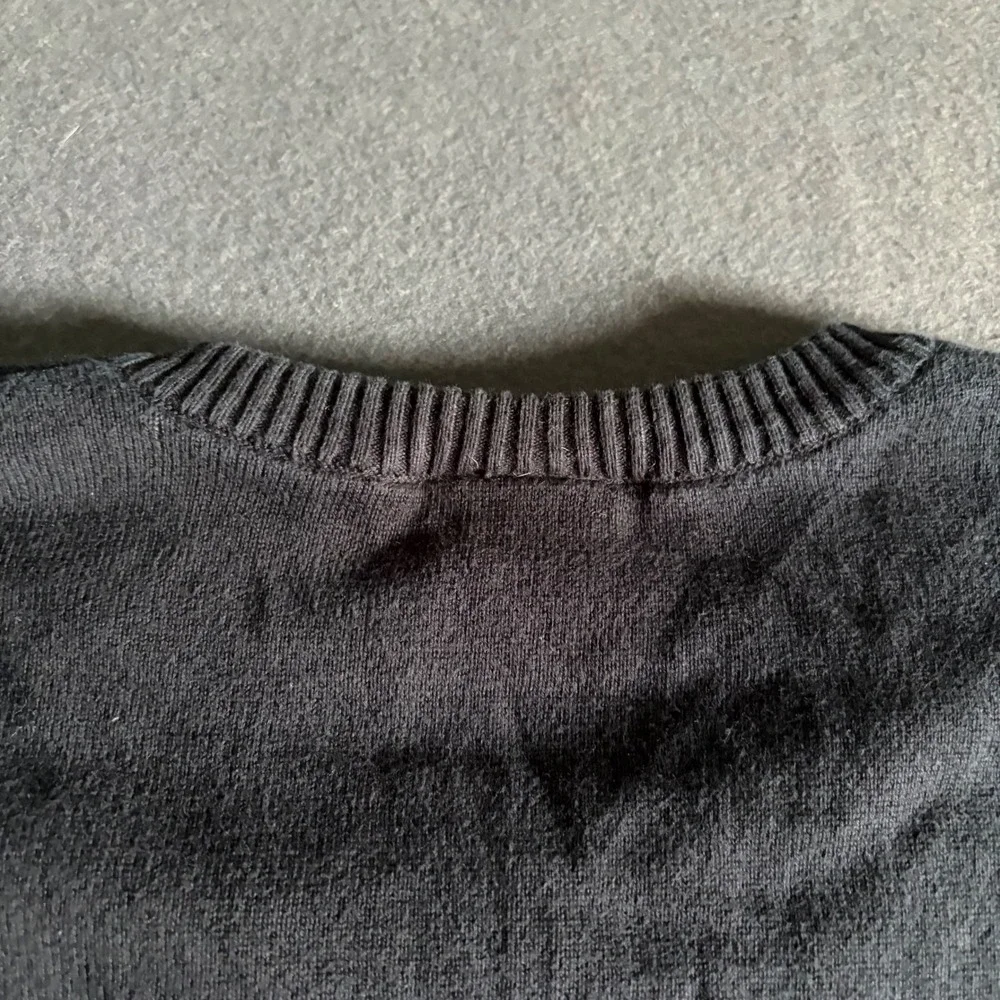 Lacoste V-Neck Sweater Mens 5 Large Black Cotton French Classic Comfort Logo